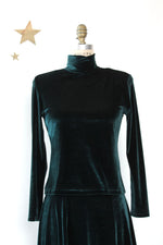 Emerald Velvet Turtleneck Set XS-M