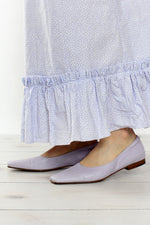 Lavender Leather Flats 7