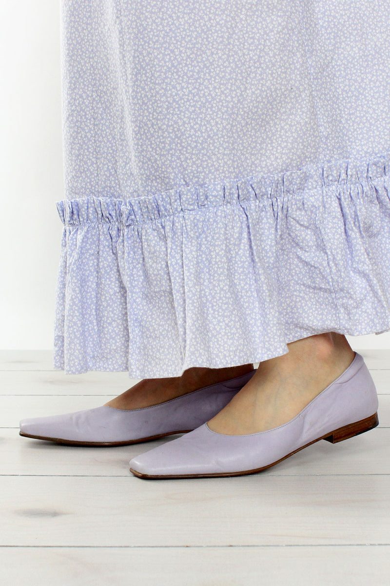 Lavender Leather Flats 7