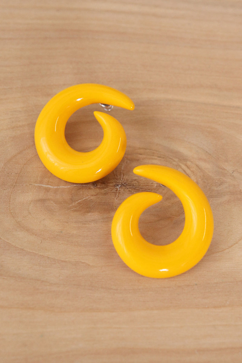 Mustard Swirl Earrings