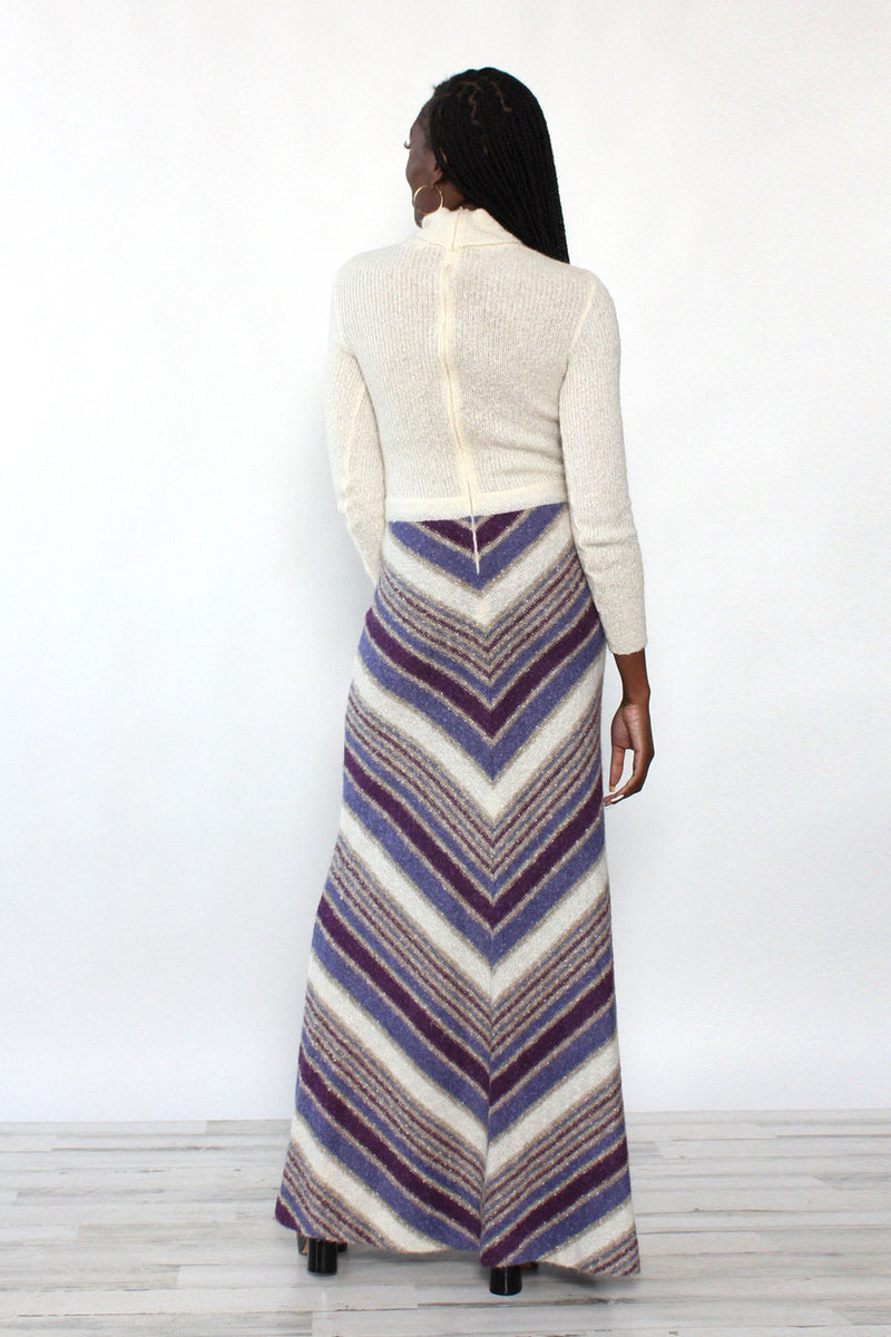 Crissa Linea Ivory Chevron Dress XS-M