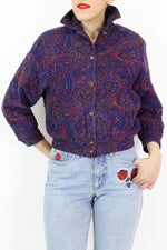 Saks Fifth Ave Paisley Puff Jacket S