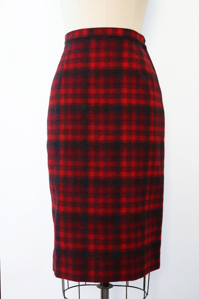 Pendleton Wool Plaid Pencil Skirt M