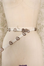 Silver Swirl Sash Belt