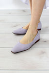 Lavender Leather Flats 7