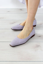 Lavender Leather Flats 7