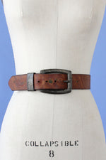 Hearty Tooled Leather Belt