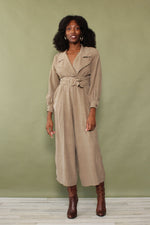 Oat Silk Wide Leg Jumpsuit M