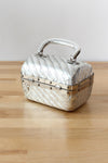 Silver Woven Box Bag