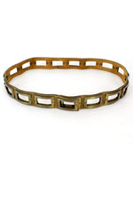 70s Calderon Brass Window Belt S/M