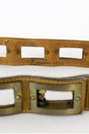 70s Calderon Brass Window Belt S/M