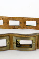 70s Calderon Brass Window Belt S/M