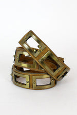 70s Calderon Brass Window Belt S/M