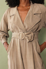 Oat Silk Wide Leg Jumpsuit M