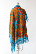 Electric Babushka Fringe Shawl