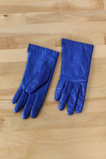 Cobalt Leather Gloves
