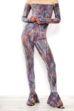 Mirrored Trumpet Flare Catsuit XS/S