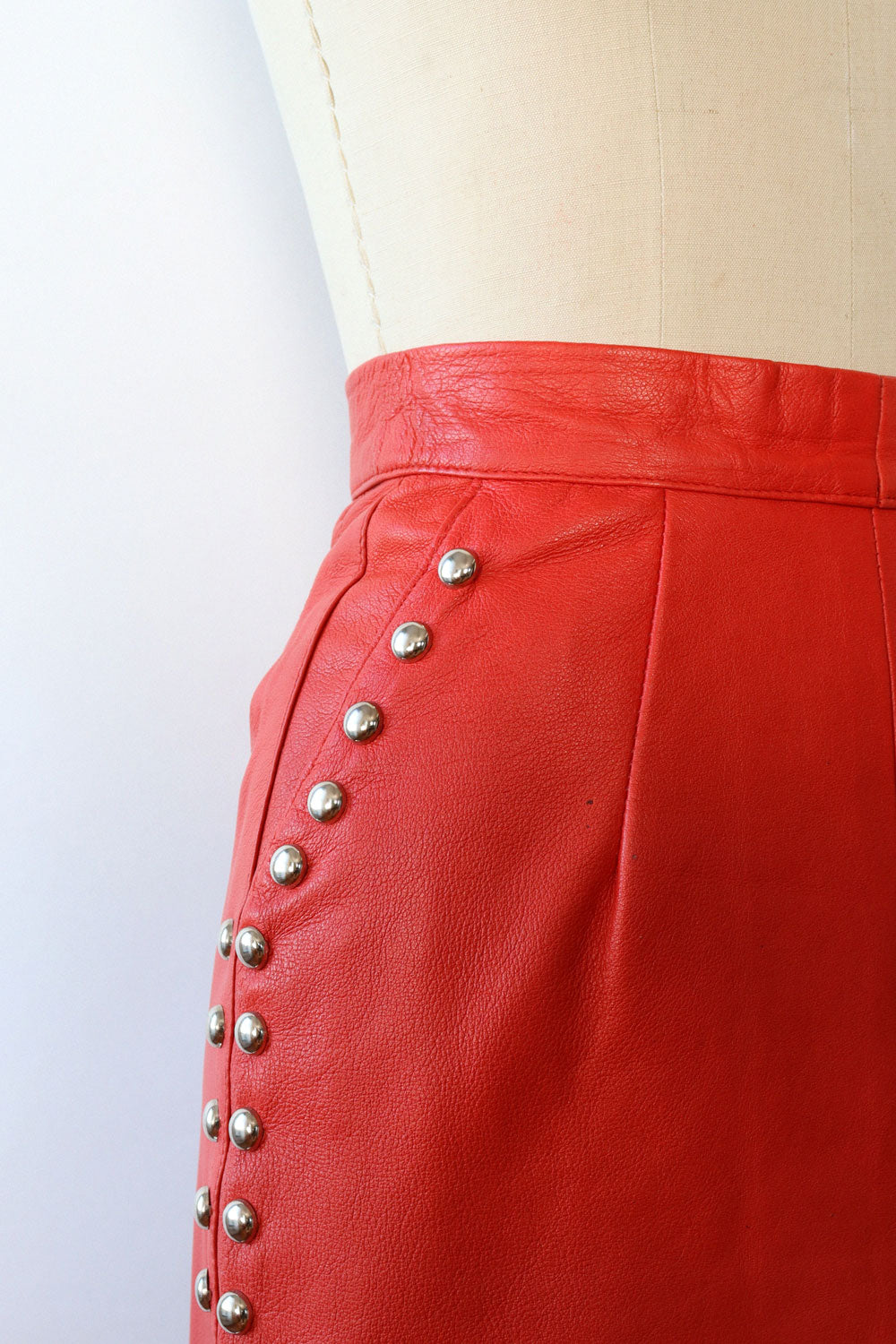 Gazzarri Studded Leather Skirt XS