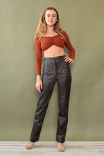 Frederick's Leatherette Stovepipe Pants S/M