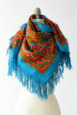 Electric Babushka Fringe Shawl