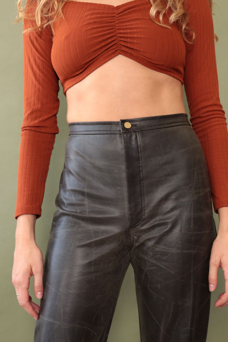 Frederick's Leatherette Stovepipe Pants S/M