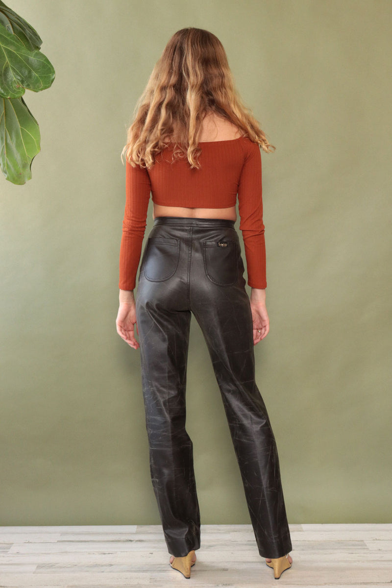 Frederick's Leatherette Stovepipe Pants S/M