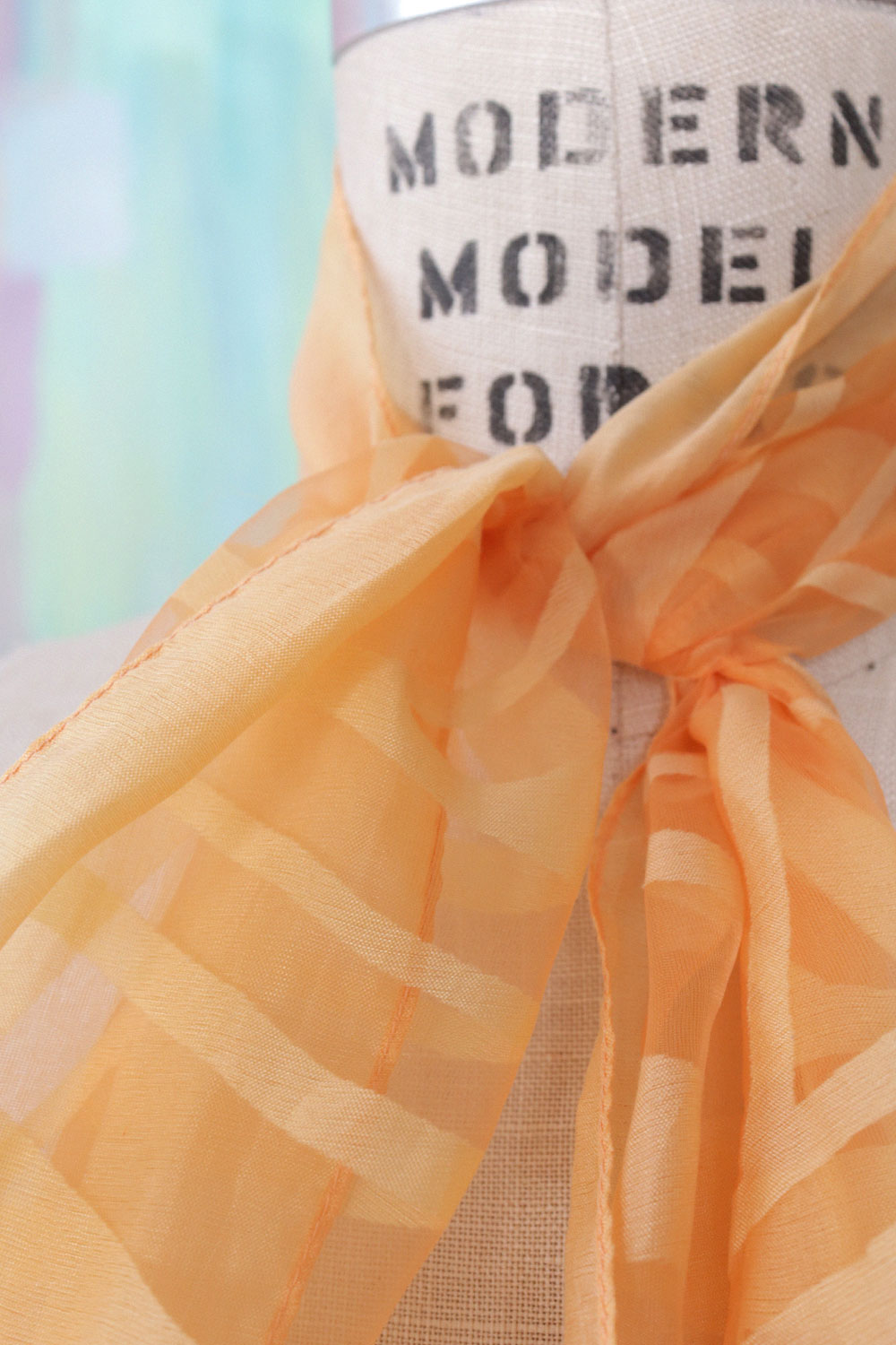 Golden Orange Long Scarf