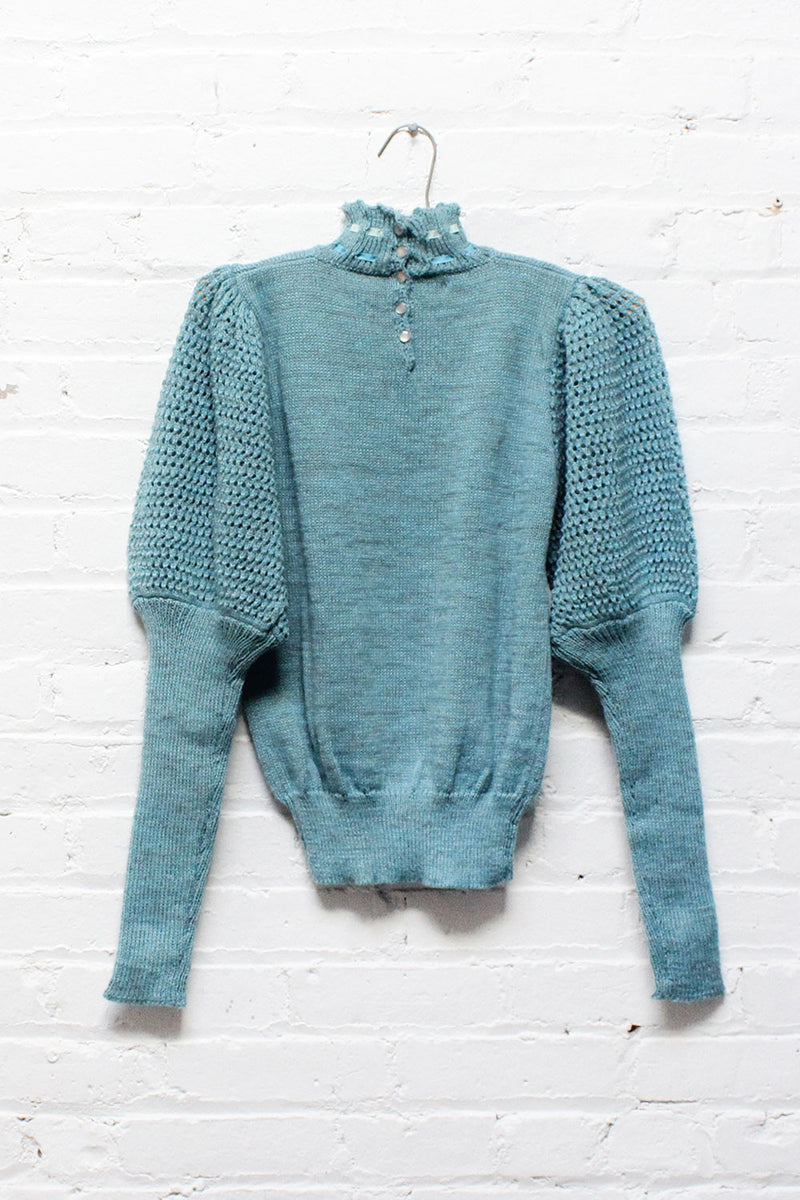 Puff Sleeve Turtleneck Sweater M