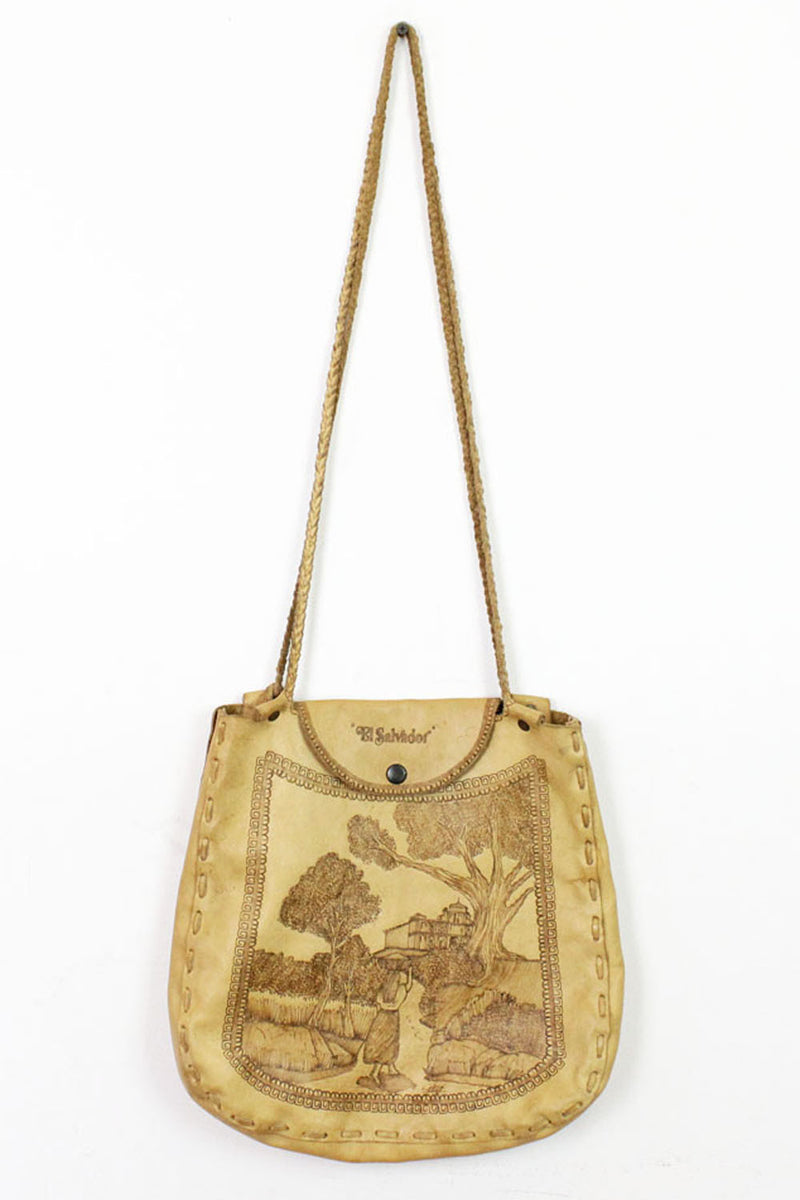 villager leather tote