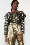 Golden Drop Sheer Blouse M/L