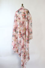 Carnation Floral Wool Shawl