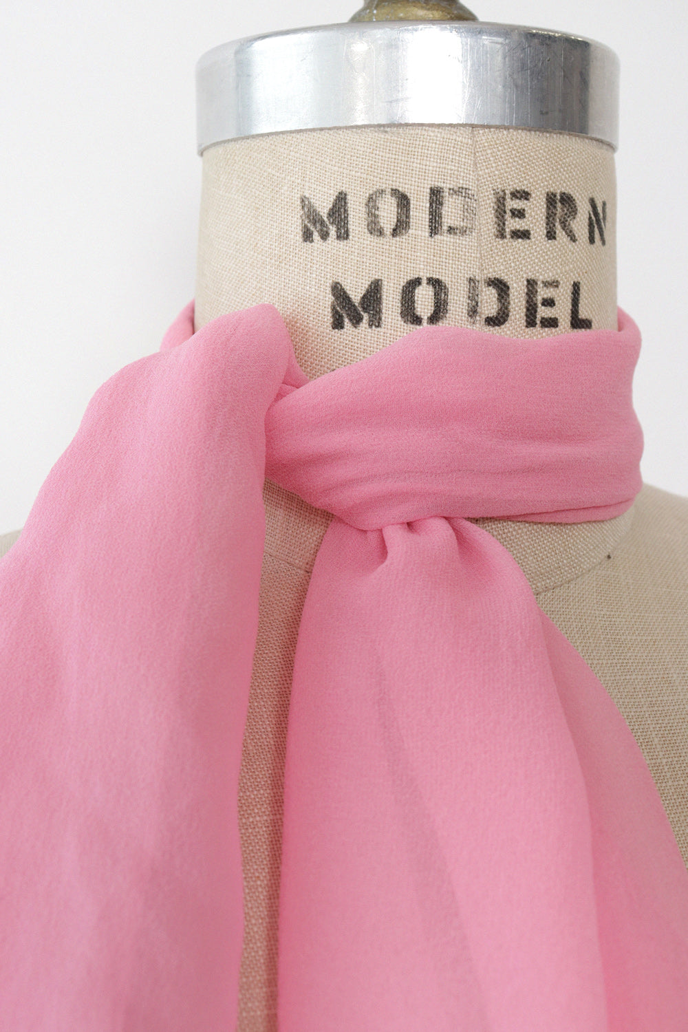 Carnation Silk Chiffon Scarf