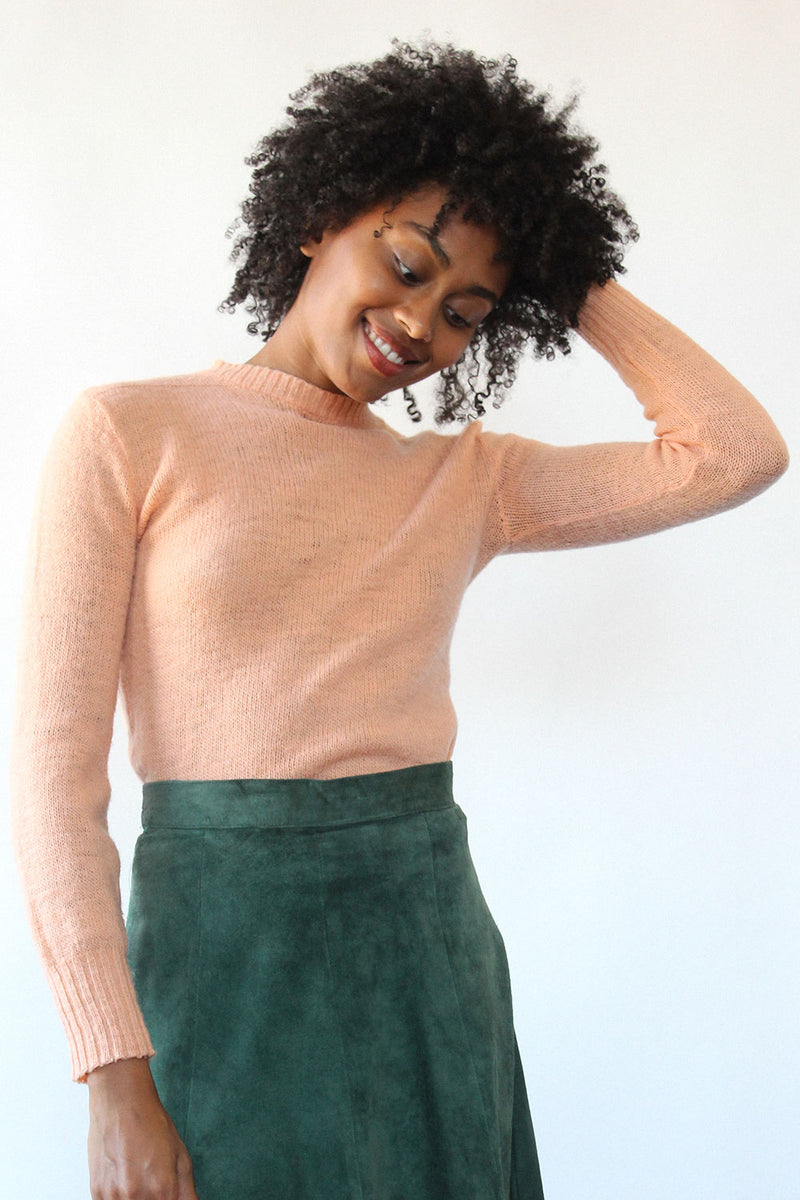 Peachy Pink Wool Sweater XS-M