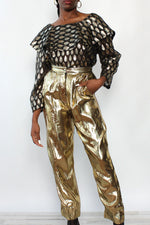 Destinee Golden Lamé Pants S