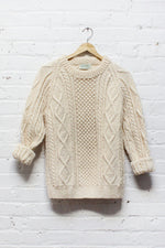 Irish Wool Handknit Sweater S/M