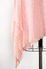 Candy Pink Silk Chiffon One Shoulder Dress S/M