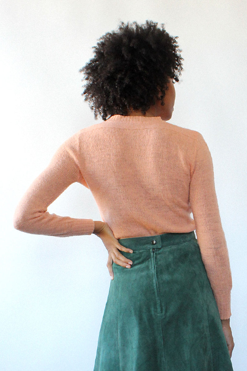 Peachy Pink Wool Sweater XS-M