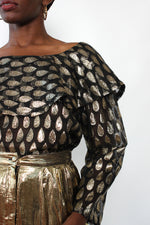 Golden Drop Sheer Blouse M/L
