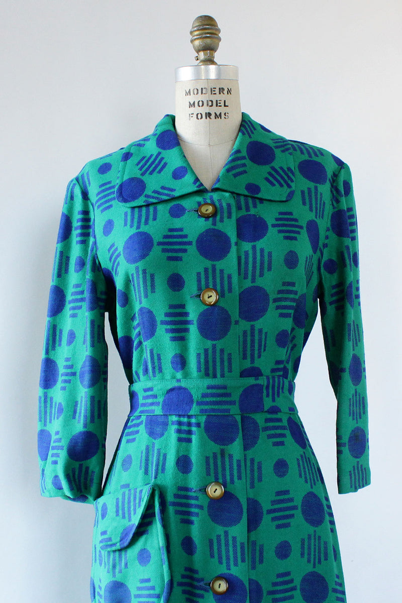 Russian Deco Coat Dress M