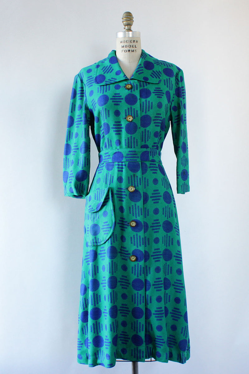 Russian Deco Coat Dress M