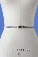 Stretchy Silver Skinny Belt