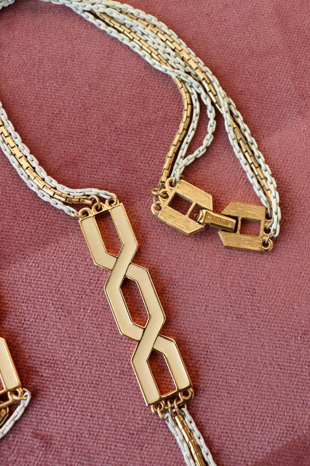 Monet Enamel Chain Necklace
