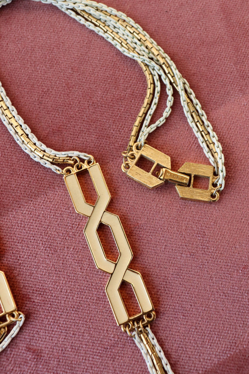 Monet Enamel Chain Necklace