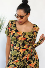 Tropical Print Swag Dress M/L