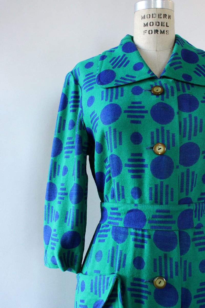 Russian Deco Coat Dress M