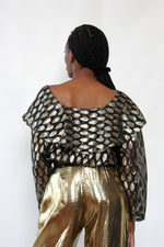 Golden Drop Sheer Blouse M/L