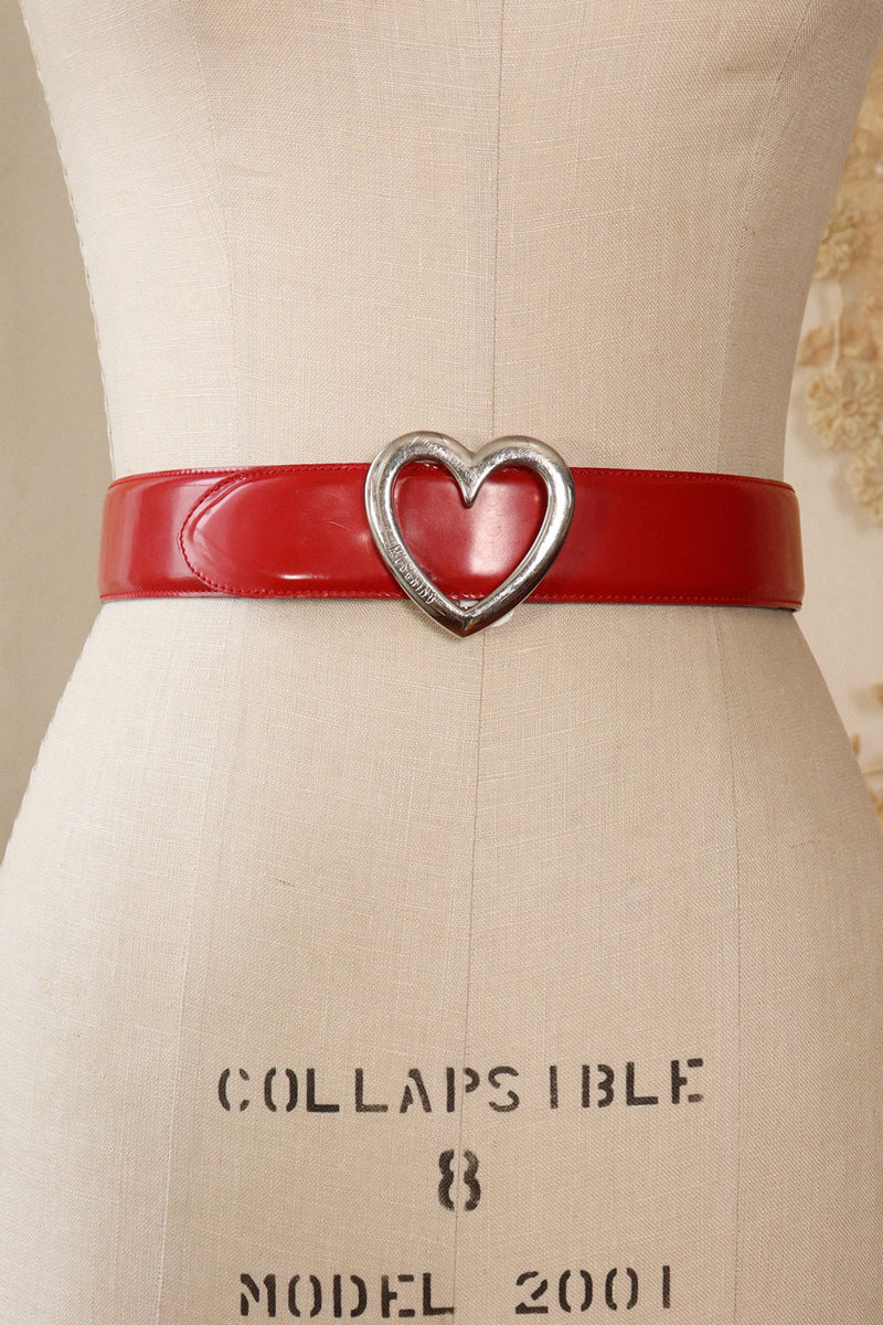 Moschino Heart Buckle Belt M/L