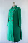 Kelly Green Fur Lined Coat S