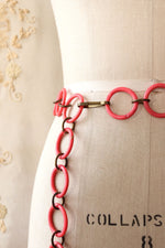 Pink Circle Chain Belt
