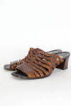 Braided Leather Heeled Sandals 9